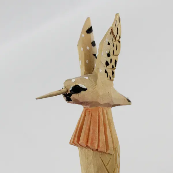 Hand Carved Hummingbird Wood Handle Ink Pen