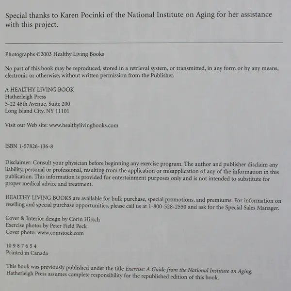 Fitness Over Fifty An Exercise Guide 2003 Spiral Bound PB Special Illustrated Ed