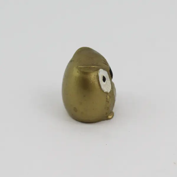 Vintage Miniature Brass Owl Figurine  1 Inch