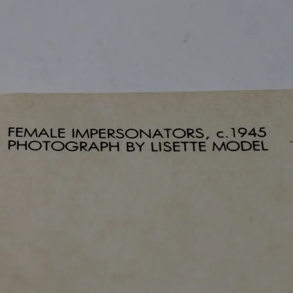VTG Fotofolio Lisette Model Female Impersonators Postcard UNPOSTED