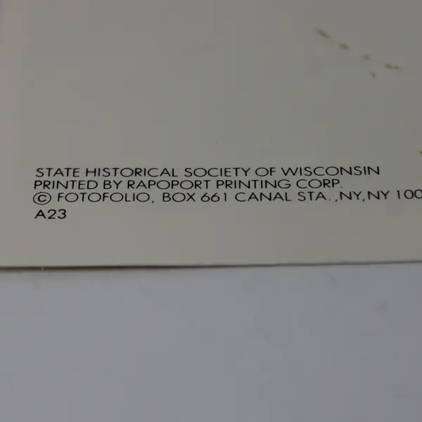 VTG Fotofolio Marinette WI Menomonee River Boom Co. Garden Postcard UNPOSTED