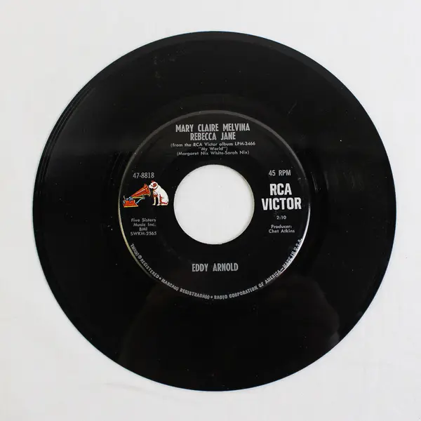 Eddy Arnold 45 The Last Word In Lonesome Is Me /Mary Claire Melvina Rebecca Jane
