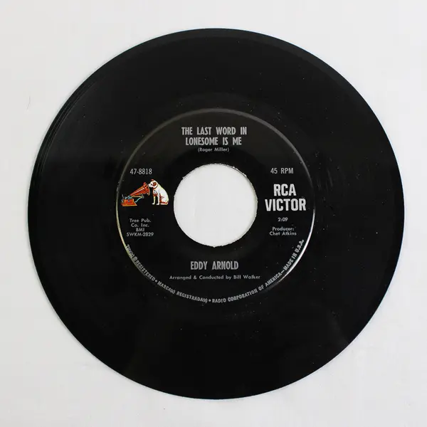 Eddy Arnold 45 The Last Word In Lonesome Is Me /Mary Claire Melvina Rebecca Jane