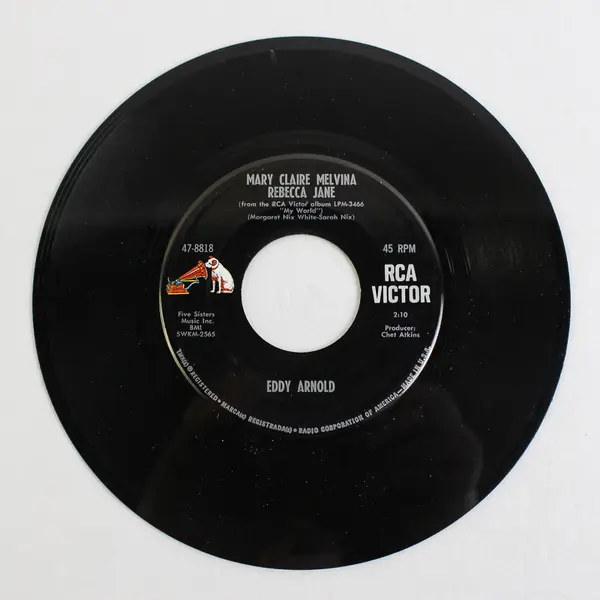 Eddy Arnold 45 The Last Word In Lonesome Is Me /Mary Claire Melvina Rebecca Jane