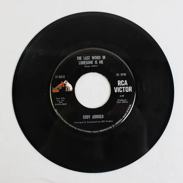 Eddy Arnold 45 The Last Word In Lonesome Is Me /Mary Claire Melvina Rebecca Jane