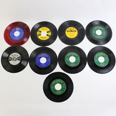 Lot of 9 Vintage 7" Vinyl Records 45 RPM for DIY Crafts & Upcycling