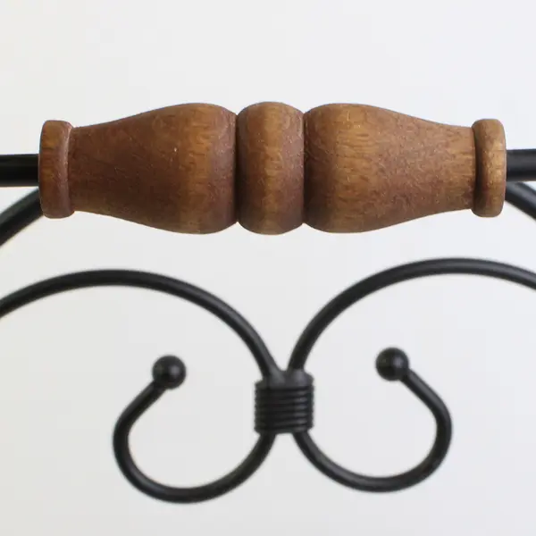 Lot of 2 Wrought Iron 2-Tiered Pie Rack Stands Rustic Primitive Kitchen Decor