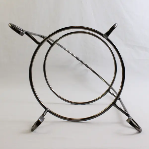 2-Tiered Silver-Tone Pie Rack 20" Kitchen Decor