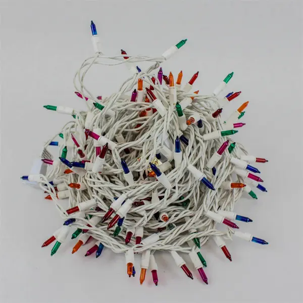 Multicolor Incandescent Christmas Lights White Cord 40 ft FLAWED