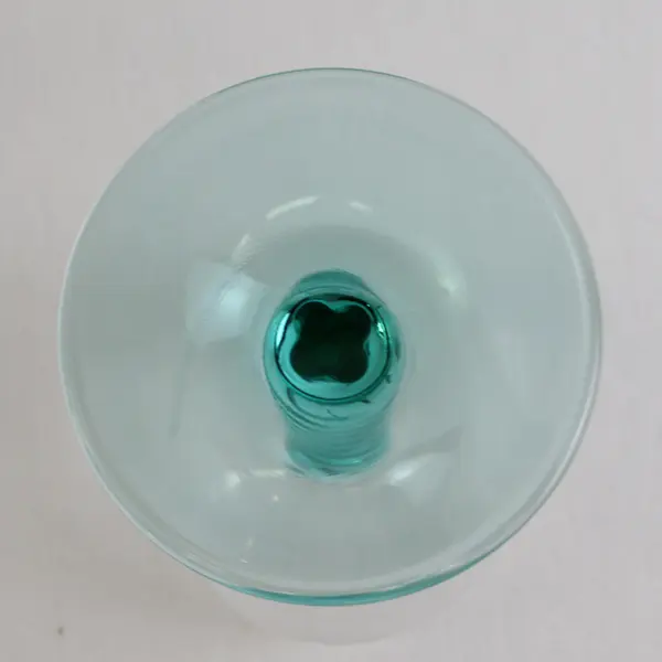 Unbranded Clear/Blue "Willamette Valley Vineyards" Wine Glass 7.75" Tall