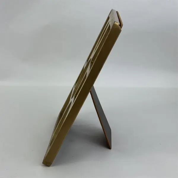 Heavy Solid Brass Floral Enamel Collage Picture Frame 