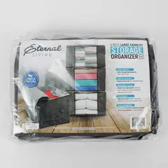 Eternal Living Gray 4 Pack Large Capacity Storage Organizer Two Zipper