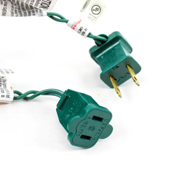 Lot of 2 Strings Multicolor LED Christmas Lights Green Cord TESTED