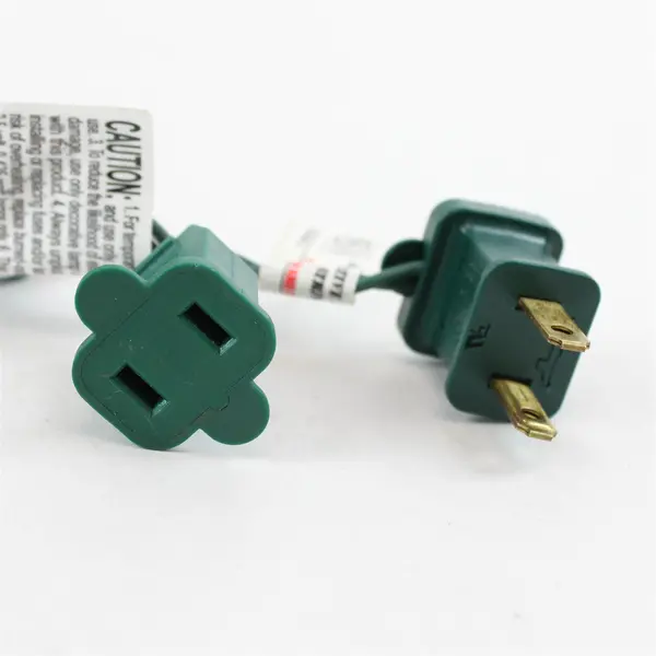 Lot of 2 String Multicolor Christmas Lights Green Cord FLAWED