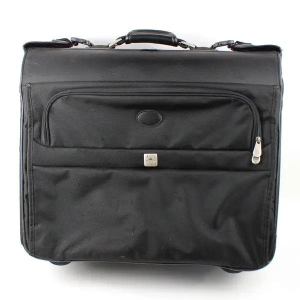 DELSEY Carryon Trolley Garment Bag with Spinner Wheels, Black, 21 Inch