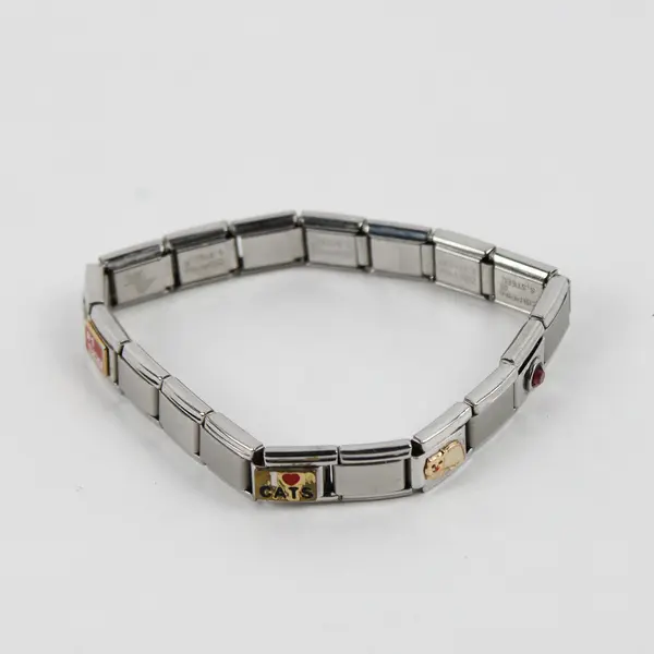Zoppini Italian Charm Bracelet Grandma Cat-Lover Bingo