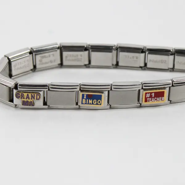 Zoppini Italian Charm Bracelet Grandma Cat-Lover Bingo