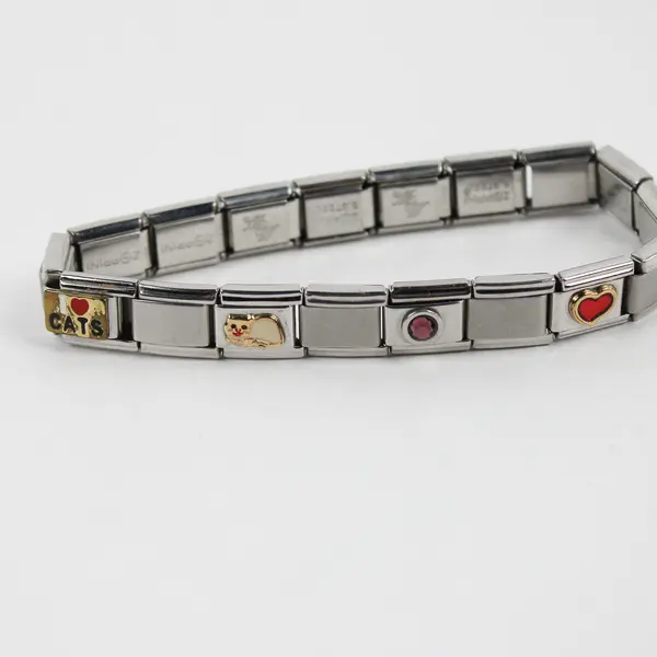 Zoppini Italian Charm Bracelet Grandma Cat-Lover Bingo