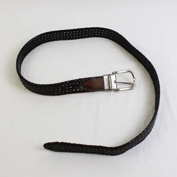Tommy Hilfiger Leather Brown Braided Belt Men's Size 36/90