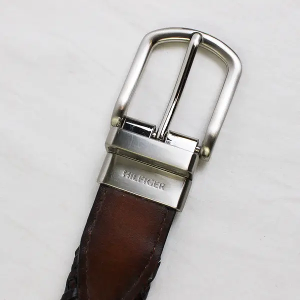 Tommy Hilfiger Leather Brown Braided Belt Men's Size 36/90