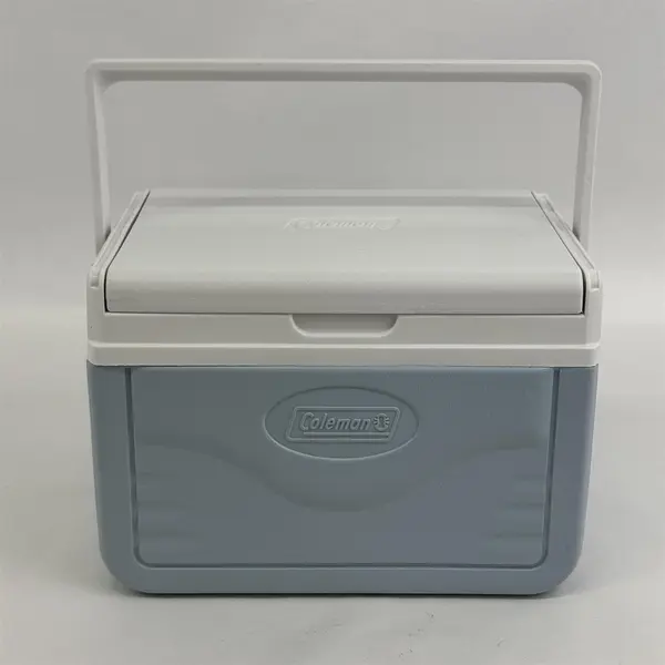  Coleman 5 Qt. Mini  Flip Lid Six Pack Cooler Lunchbox  5205 Light Blue White