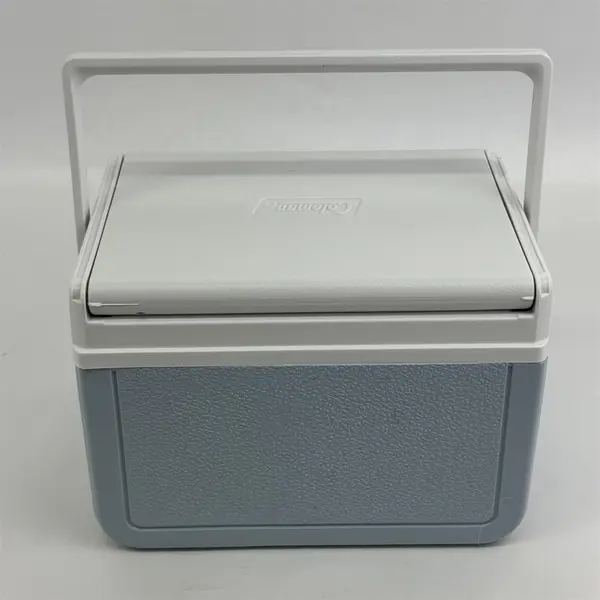  Coleman 5 Qt. Mini  Flip Lid Six Pack Cooler Lunchbox  5205 Light Blue White