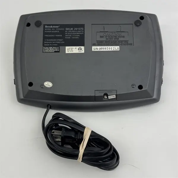 Brookstone CKS2022 AM/FM SmartSet Dual Alarm Clock Radio Works