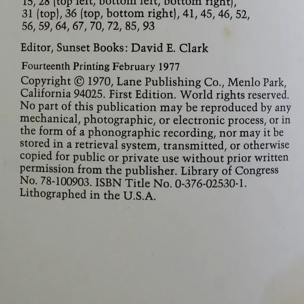 Vintage Sunset Oriental Cook Book Various Authors 14th Printing 1977 Paperback