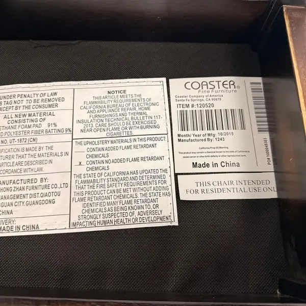 Set of 3 Black Pleather Coaster 30 Inch Barstools - Local Pickup Only