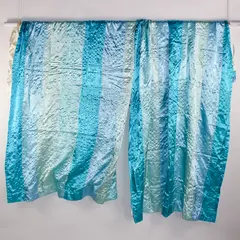 Lot Of 2 Xhilaration Matching Shiny Blue Rod Pocket Curtains 55" x  84" Each
