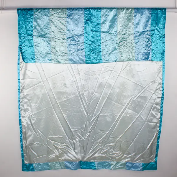 Lot Of 2 Xhilaration Matching Shiny Blue Rod Pocket Curtains 55" x  84" Each