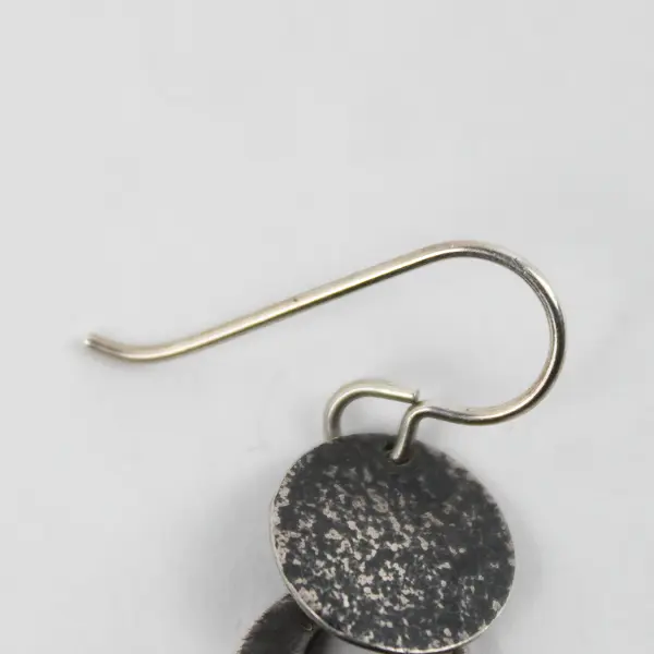 Silver-Tone Industrial Modernist Style Geometric Dangle Earrings