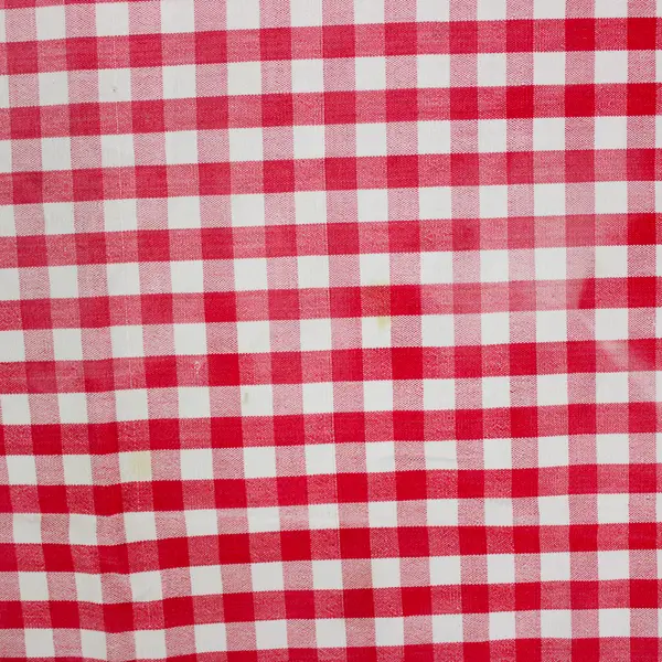 Unbranded Red/White Gingham With Tassels Fabric Tablecloth 48" x 49"