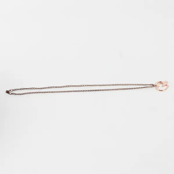 Copper-Tone Open Heart with Dove Pendant Necklace 20"