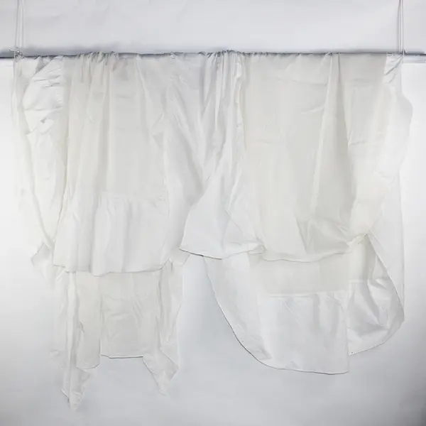 Lot Of 2 Mainstays Home Solid White Color Twin Sized Bed Skirts Cotton/Polyester