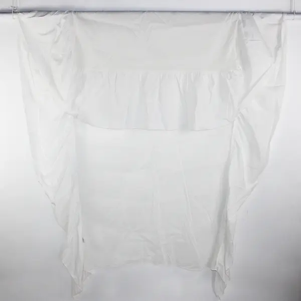 Lot Of 2 Mainstays Home Solid White Color Twin Sized Bed Skirts Cotton/Polyester