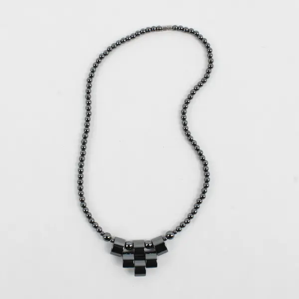 Lot of 2 Hematite Jewelry Necklace and Bracelet