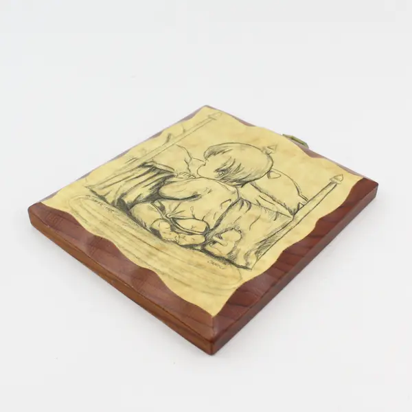 DMAR Inc. Wood Decoupage Wall Plaque by Janice Child Praying