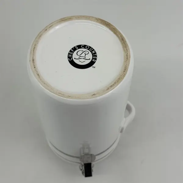 Chef's Counter 8 " Tall White Ceramic Canister With Bail Lid