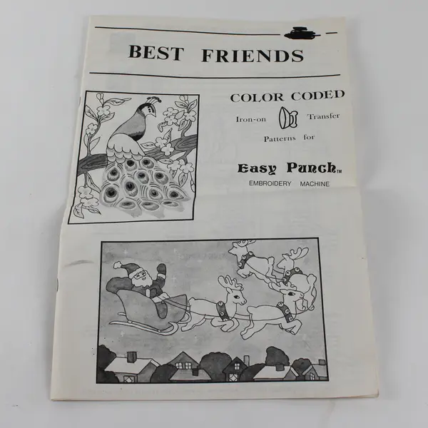Best Friends Color Coded Iron-On Transfer Patterns for Easy Punch Machine 1988 
