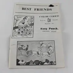 Best Friends Color Coded Iron-On Transfer Patterns for Easy Punch Machine 1988 