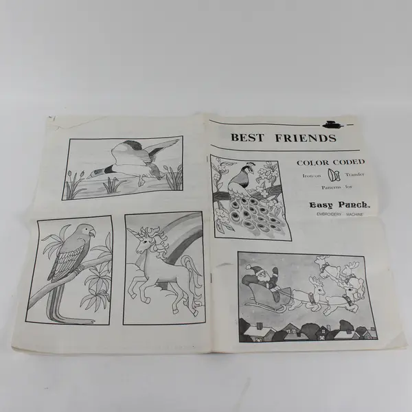 Best Friends Color Coded Iron-On Transfer Patterns for Easy Punch Machine 1988 
