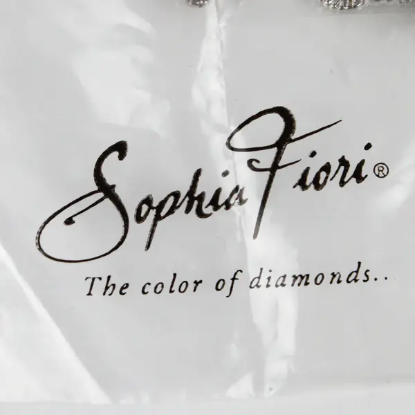 Lot of 2 Sophia Fiori 925 Sterling Silver Flower Charms Pendants Pink Stones