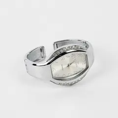 Cannes Quartz Stainless Steel Cuff Watch Needs Battery UNTESTED