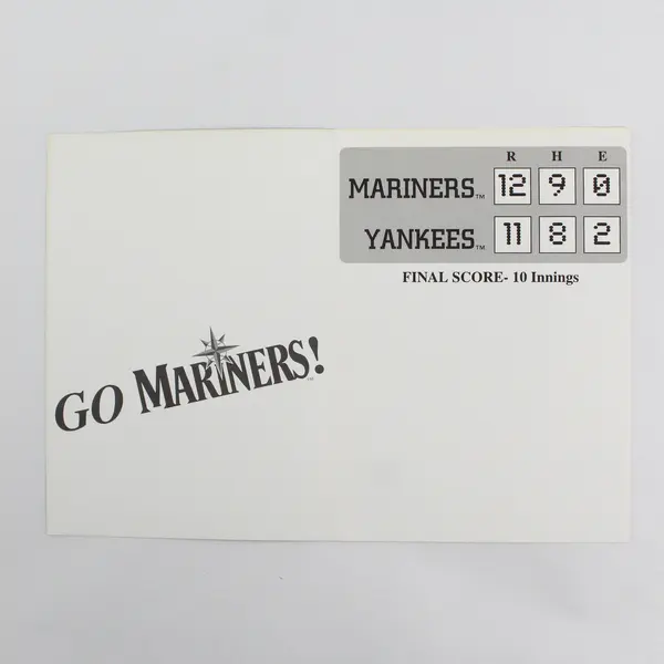 Bernie Kosar Seattle Mariners Vs New York Yankees Greeting Card