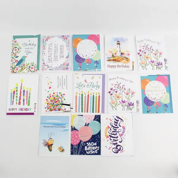 Lot of 19 Birthday Greeting Cards with Envelopes