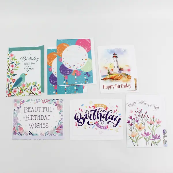 Lot of 19 Birthday Greeting Cards with Envelopes