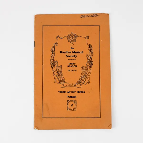 Boulder Musical Society Third Season 1923-24 Program University Of Colorado