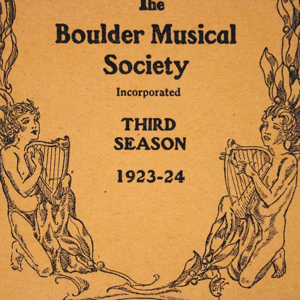 Boulder Musical Society Third Season 1923-24 Program University Of Colorado