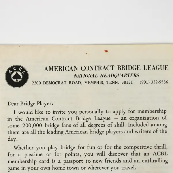 Vintage Easy Guide To Duplicate Bridge ACBL 1973 Play Win Ethics Booklet
